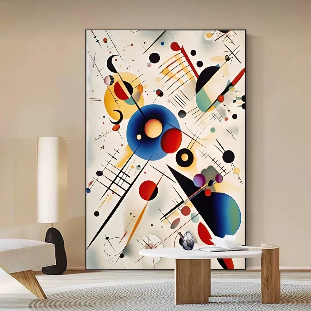 Wassily Kandinsky Poster Poster artistico autoadesivo Retro adesivo in carta Kraft fai da te Bar Cafe Vintage decorativo