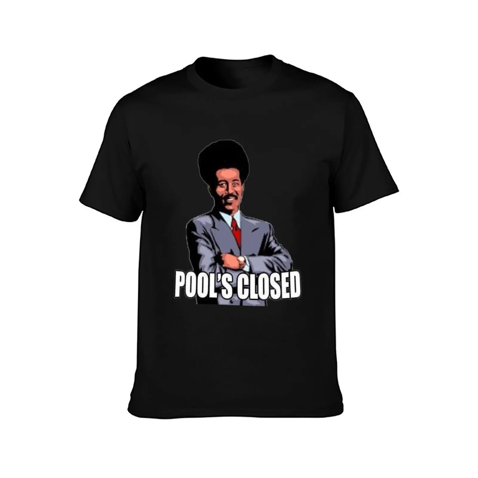 Pools Closed T-Shirt, Summer Casual Cotton Tee, Oversized Streetwear Tops, Vintage Graphic Print, Loose Fit Short Sleeve