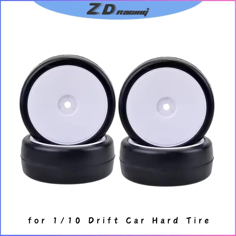 

ZD Racing 4PCS 1/10 Scale Drift Tires & Wheels - 12mm Hex White Rubber Tires for Redcat HSP Traxxas 1/10 RC Drift Cars