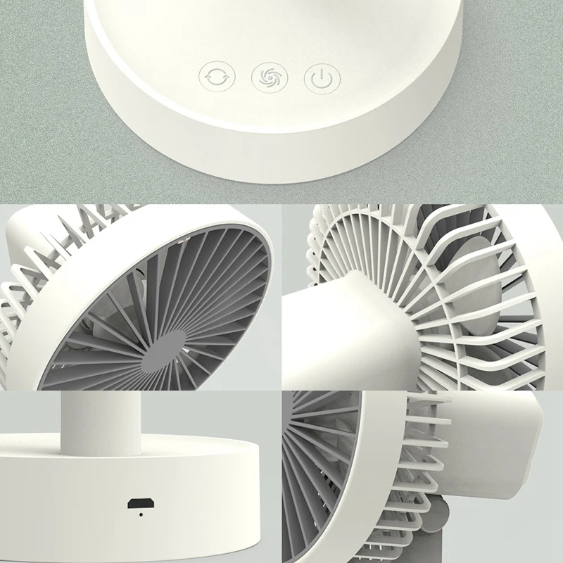 USB Handheld Charging Office Desktop Shaking Head Electric Fan Portable Student Dormitory Brushless Silent Small Fan