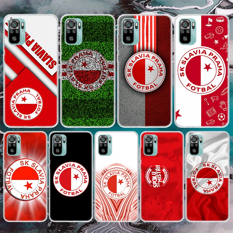 Sk Slavia Praha Czech Republic Soft Phone Case For Xiaomi Redmi Note 12 12S 13 11 11S 10 Pro 10S 11T 9 9S 8T 8 11E Plus 7 Patter