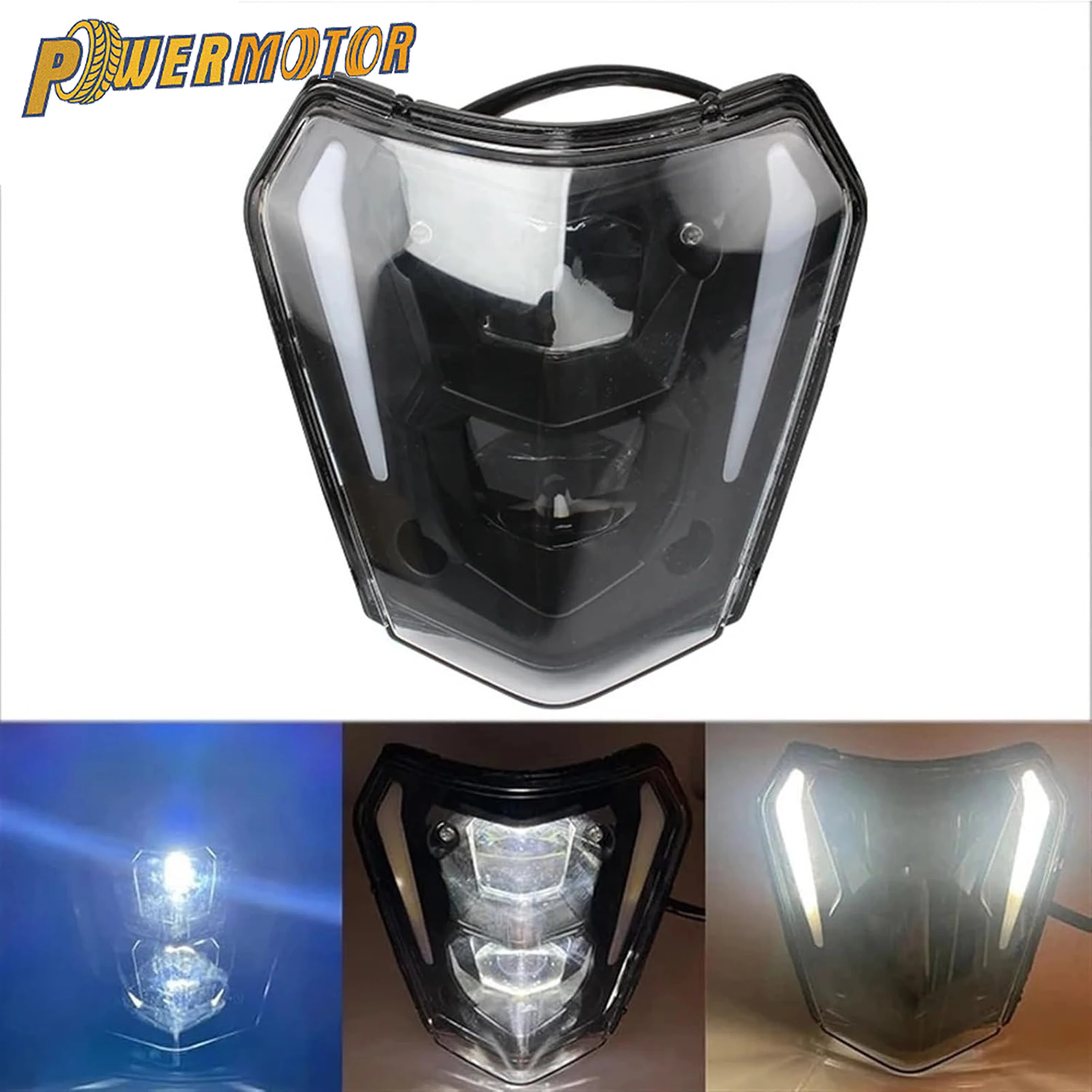 

Enduro DirtBike Motorcycle LED Headlight For KTM EXC EXCF SX SXF XC XCF XCW XCFW Motocross Off Road Racing Fairing Wick Parts