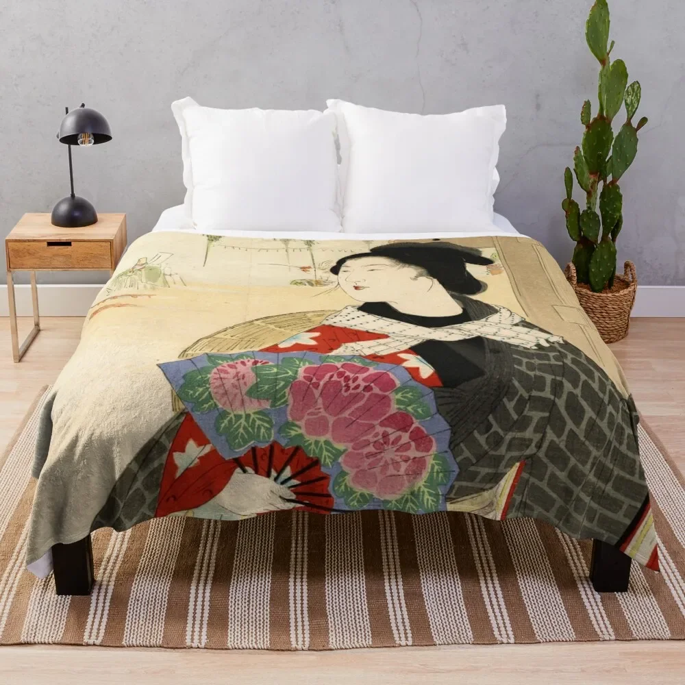 Takeuchi Keishu - Festival Throw Blanket Thin Comforter Beach Retros Blankets