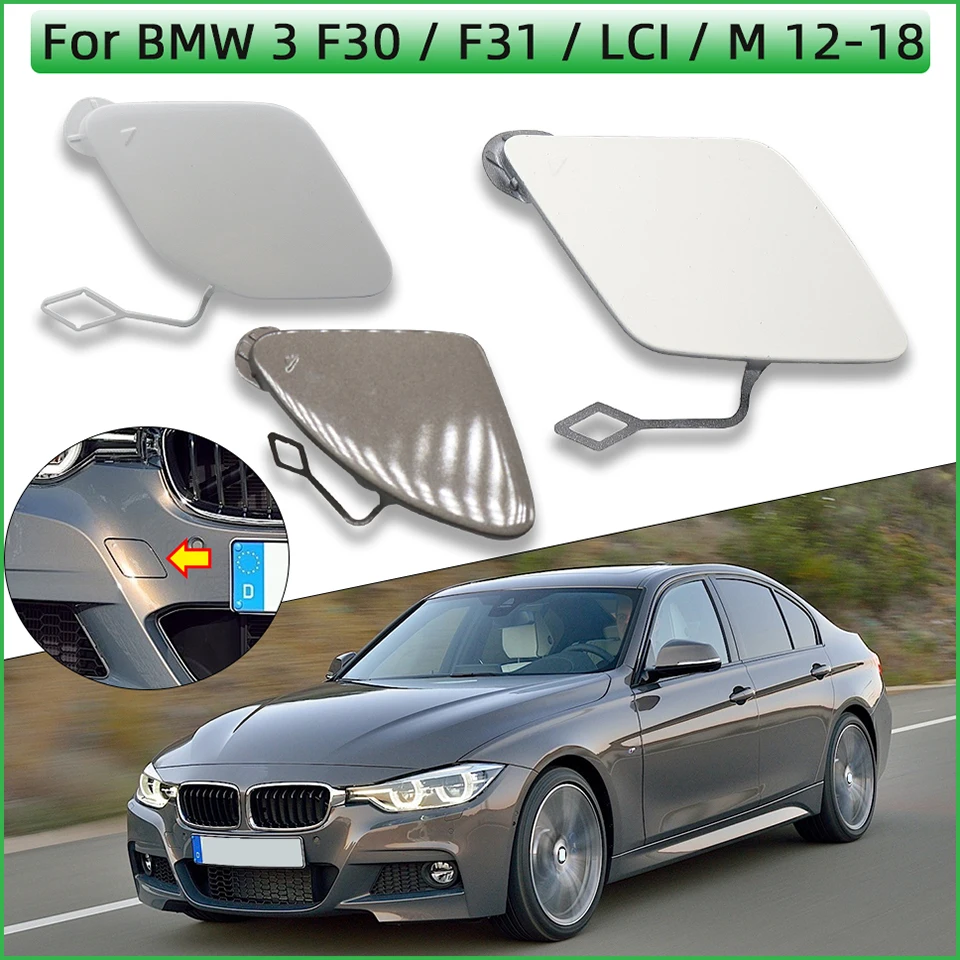 

Front Bumper Towing Hook Eye Cover Lid For BMW Series 3 F30 / F31 / LCI / M Package 2012-2018 Hauling Cap Painted Trim