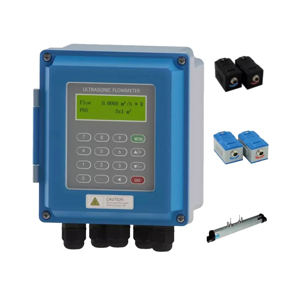 Digital Ultrasonic Flow Meter TUF-2000B Ultrasonic Water Flow Meter DN50-DN700mm 0~±10m/s OCT Pulse RS485 Remote Flow Meter