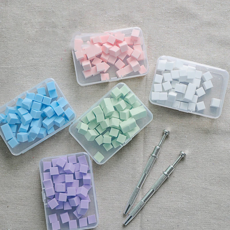 

50Pcs/Box Nail Art Sponge Soft Sponges Macaron Color Nail Art Stamper Tools Manicure DIY Creative Nail Tools