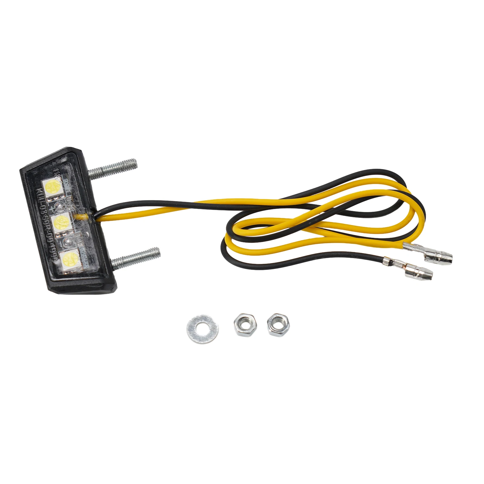 Luz LED para matrícula de motocicleta, luces traseras LED de 12V, indicadores de luz blanca de plástico Universal, pieza de motocicleta, 1 ud.