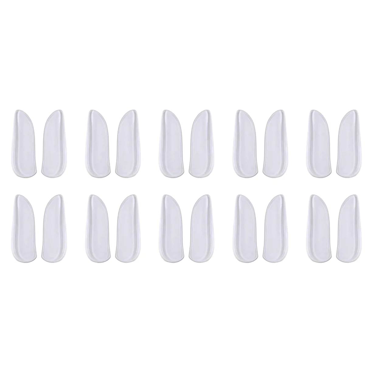 

ABUM-10 Pairs Medial & Lateral Heel Wedge Silicone Insoles - Corrective Adhesive Shoe Inserts For Men And Women