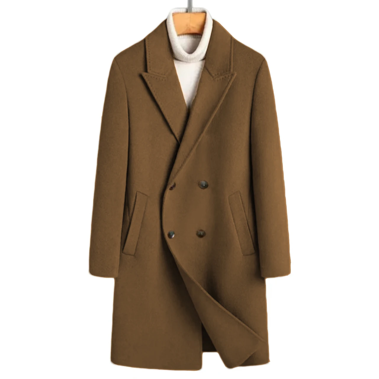 Men's Winter Jacket Single Breasted Coarse Woolen Fabrics Stage Costume Circus Costume Graduation Party Business Activities