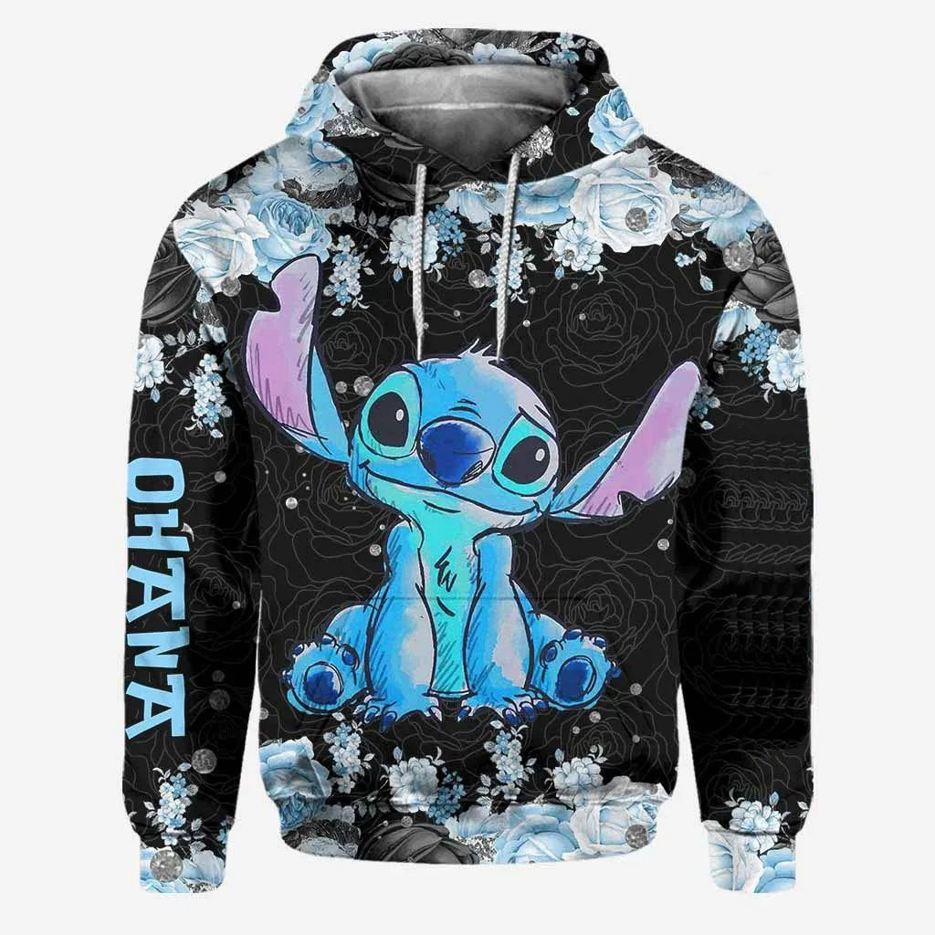 2024 New Stitch Cartoon Anime Men Hoodie Fashion Merry Christmas Children Pullover Tops Spring Autumn Women Oversized Sweatshirt