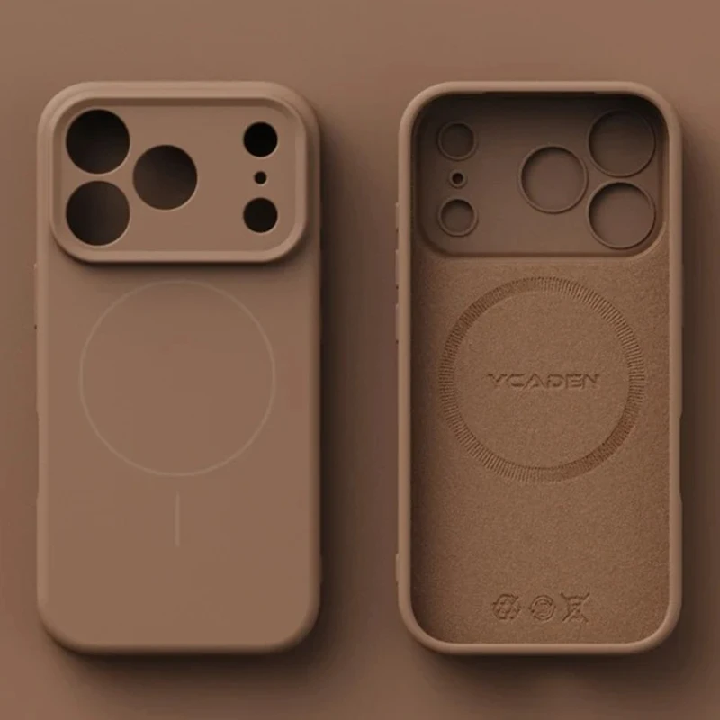 المغناطيسي الأصلي السائل سيليكون ل Magsafe جراب هاتف آيفون 17 16 15 14 13 12 برو ماكس 16 زائد 17 الهواء الجلد يشعر غطاء ناعم #2