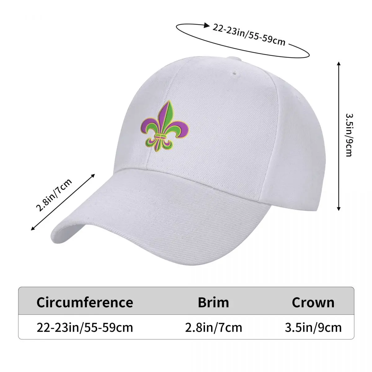 Casquette de baseball Louisana pour hommes, chapeau d'alpinisme à la mode, chapeaux de Noël pour filles, fleur Di Lis Mardi Gras Fat tuesday New Orleans