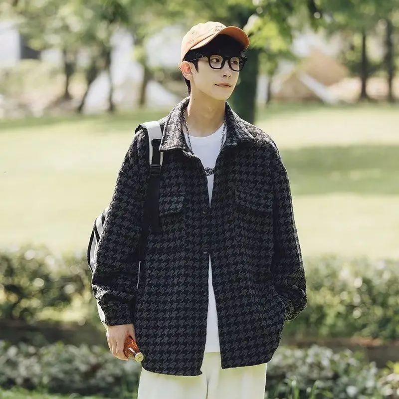 

Джинсовое джинсовое платье с завышенной талией, повседневное весенне-осеннее мужское модное пальто в Корейском стиле, свободное пальто для пар с воротником-стойкой