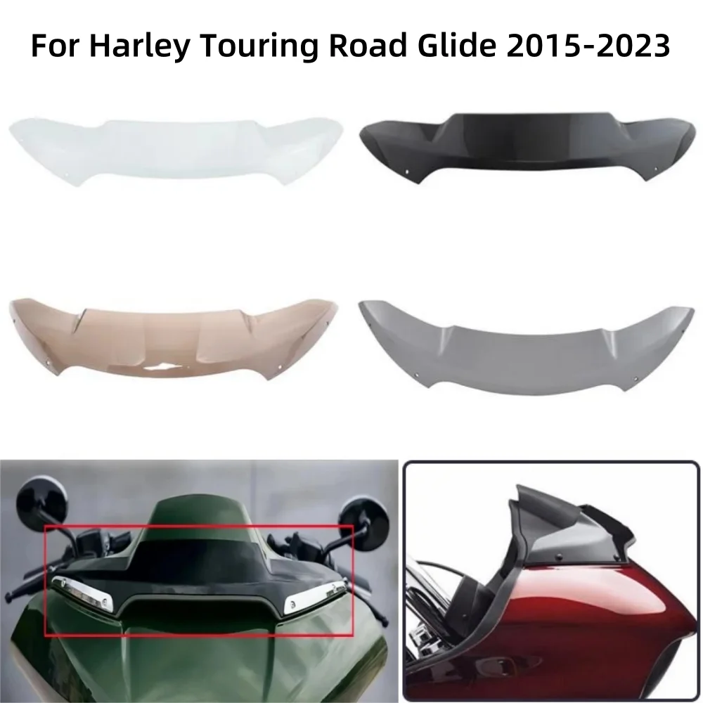 Motorcycle Windscreen Wind Deflectors 4.5 inch Windshield Upper Fairing Case For Harley Touring Road Glide Special Ultra 2015-23