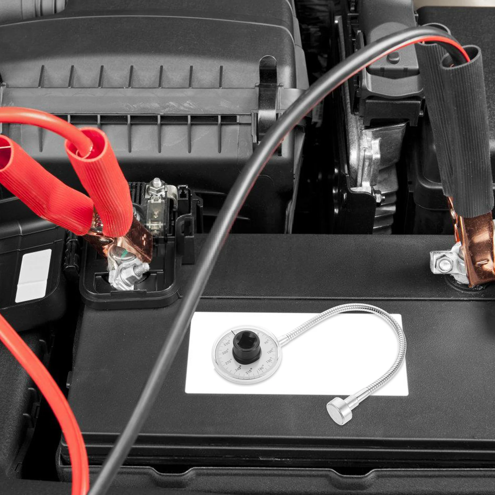 

Torque Angle Gauge Solid Build Torque Meter Tool Accurate Degree Measurement for Automotive Machinery Use Flexible Clip Arm