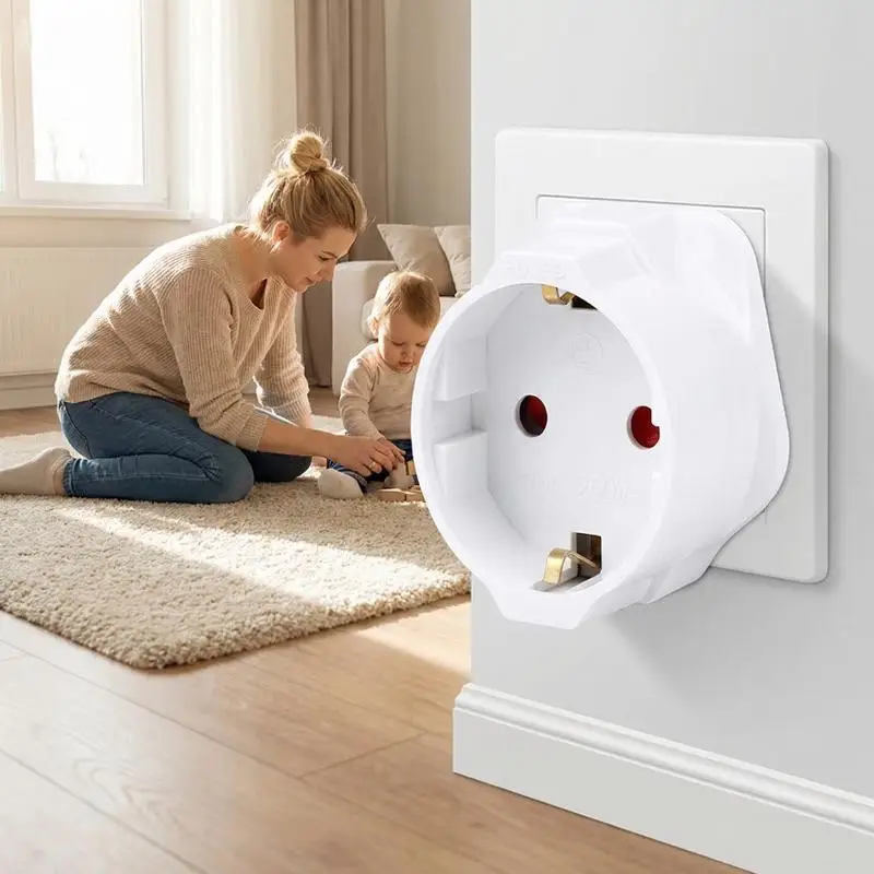 Multifunctional EU Euro European To UK Plugs Adapter Power Converter Plugs 2 Pin Socket Travel 250V 13A Fused Universal Adaptor
