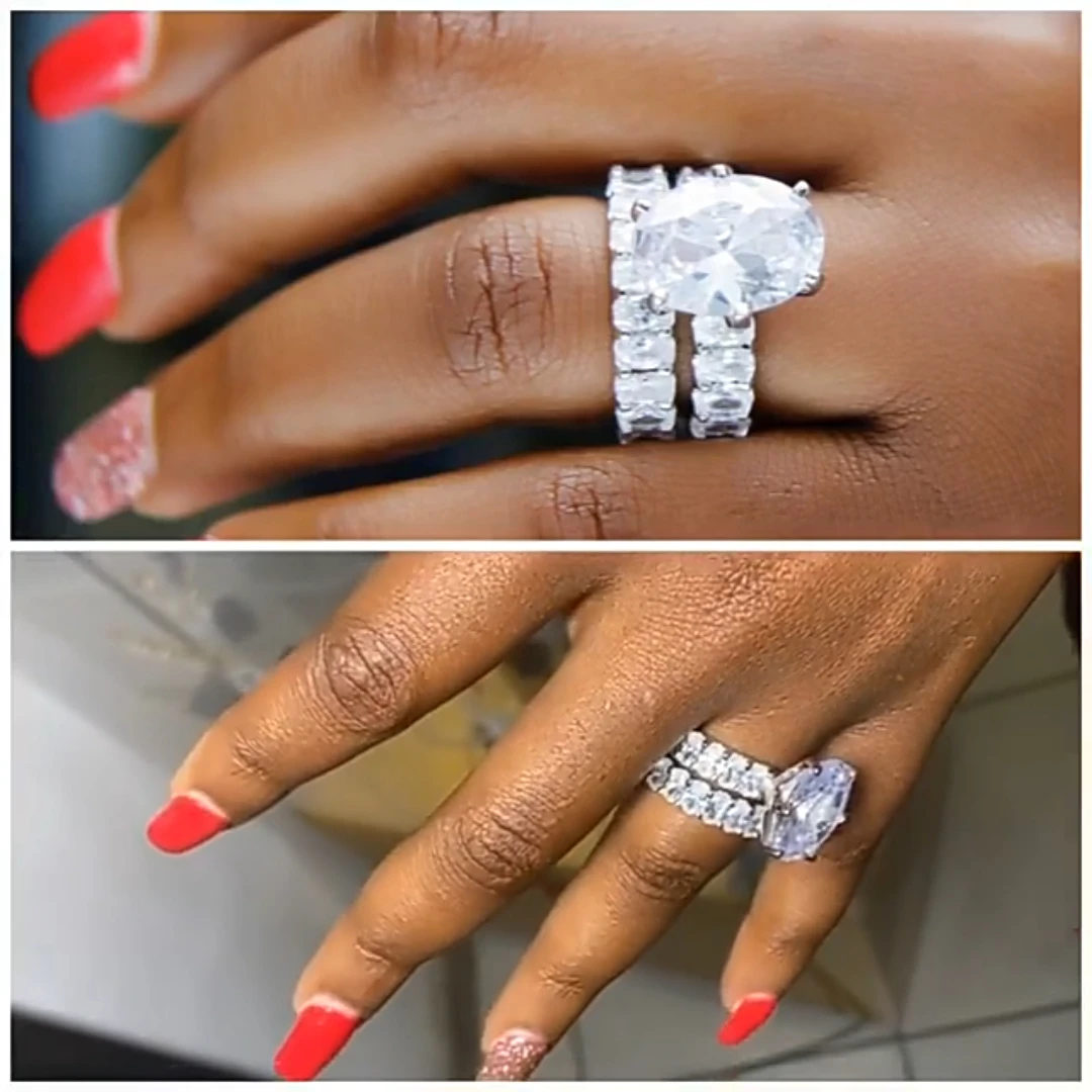 

Винтажные овальные кольца с лабораторными бриллиантами 10 карат, наборы колец из стерлингового серебра 925 пробы для помолвки и свадьбы, для женщин и мужчин, ювелирные изделия для дня рождения и вечеринок