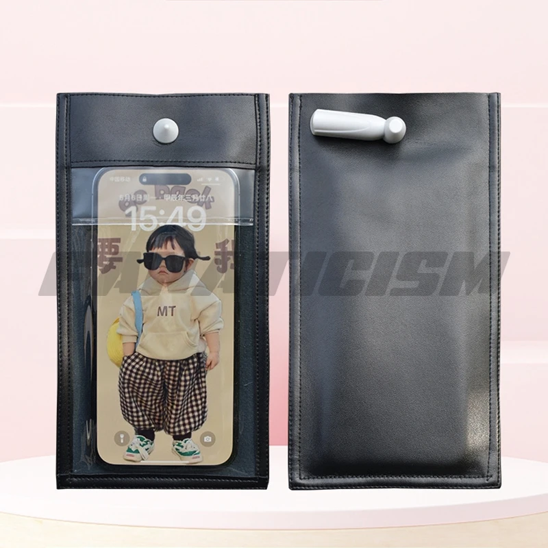 High Quality Anti Camera Mobile Phone Bag Anti-shoot Reuse No Photography Allowed Phone Pouch PU Leather Phone Case