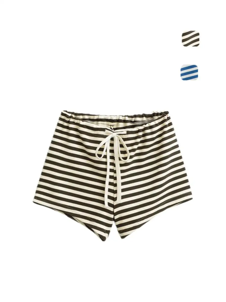 Bequeme American Hot Girl Sle Low Waist Dstring Gestreifte Orts Home Casual Abnehmen Trendy Oberschenkel Hohe Hosen