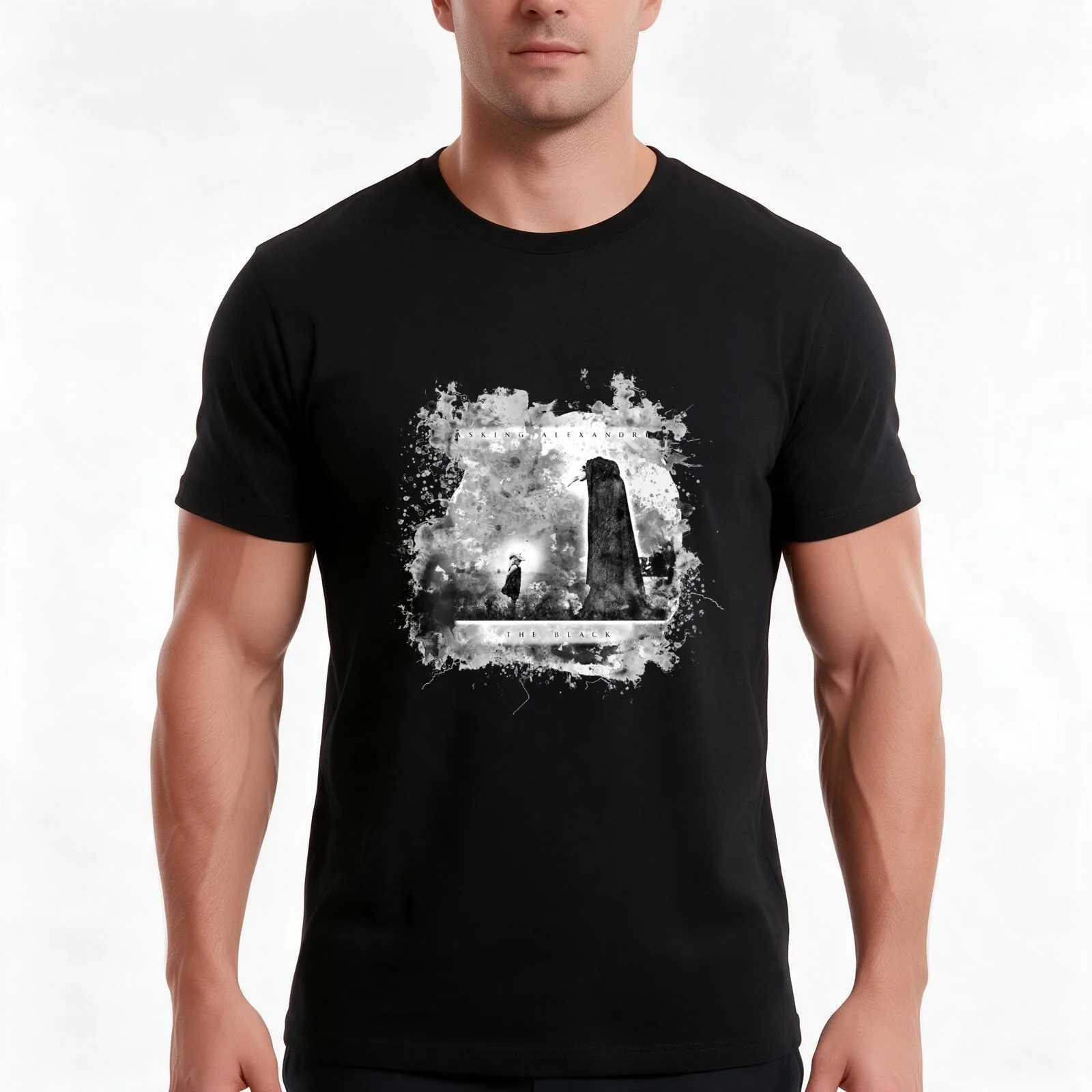 Asking alexandria T-Shirt, Summer Casual Cotton Tee, Oversized Streetwear Tops, Vintage Graphic Print, Loose Fit Short Sleeve