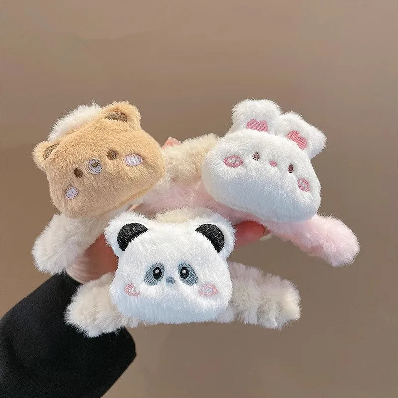

1 Pcs Ladies' Hair Claws New Cute Cartoon Plush Bunny Panda Cute Kawaii Sweet Hair Grabs High-quality Hair Accessories For Girl