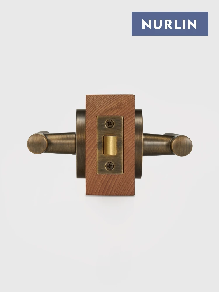 Nurlin US Standard Brass Lock Cross Knurled Door Lock Handle Passage Privacy Interior Mortise Lock Dummy Lever
