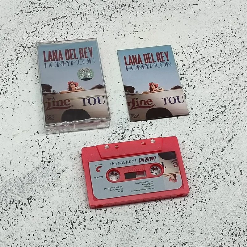 Retro Lana Del Rey Honeymoon Music Tape Cosplay Cassettes Soundtracks Box Car Walkman Tape Party Music Collection Gifts Prop