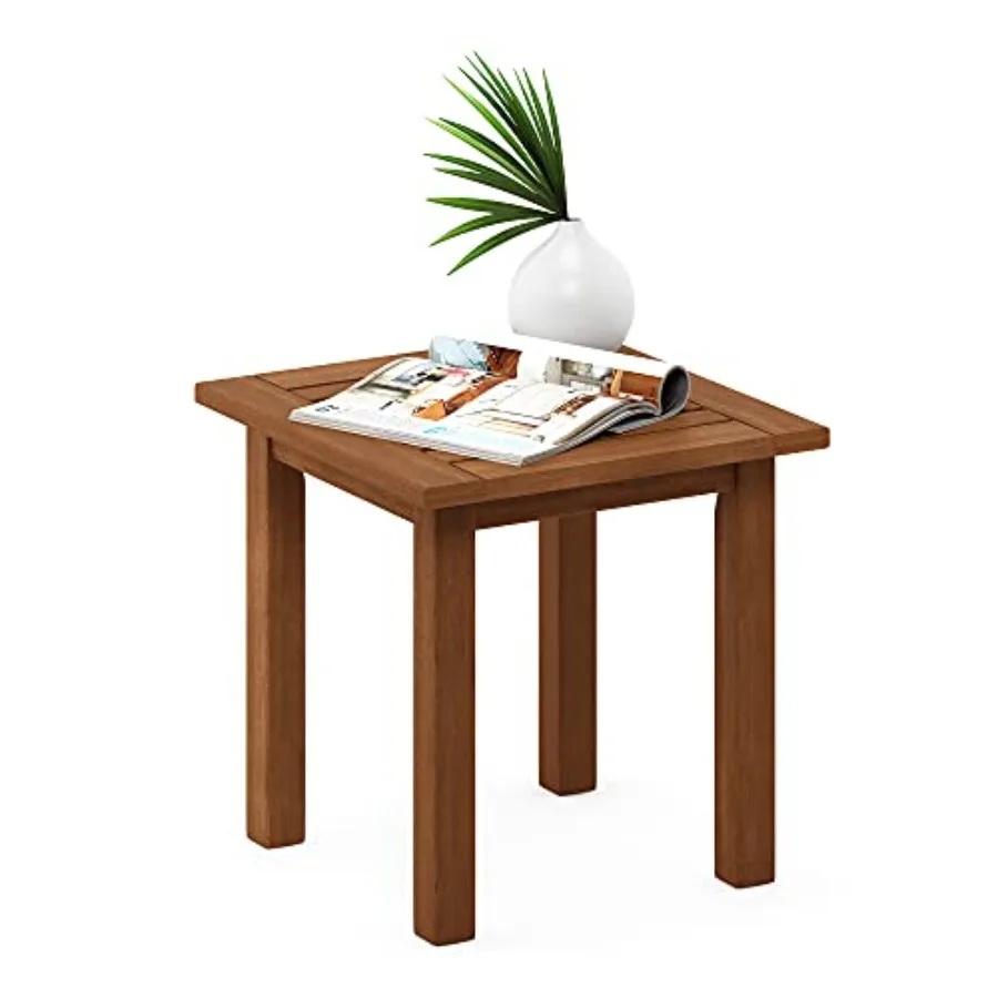

Furinno FG18506 Tioman Hardwood Patio Furniture Outdoor End Table Natural