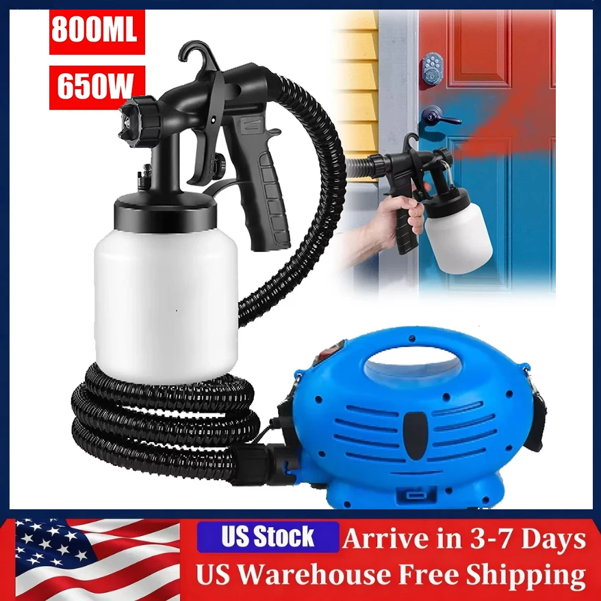 

800ML Portable Electric Paint Spray Gun Handheld Painting Gun 650W Paint Spraying Machine Tools For DIY Wall Spraying Home Decor