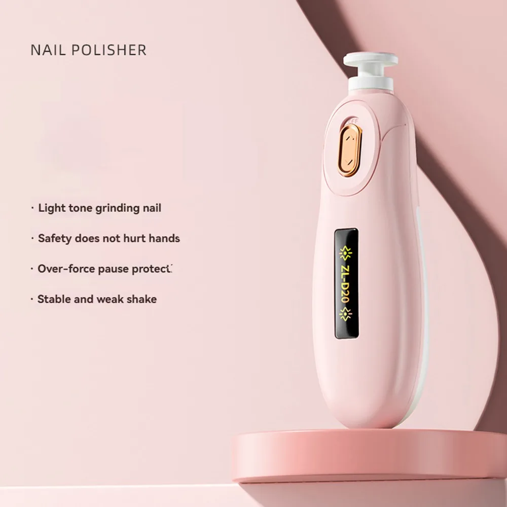 

Convenient Electric Baby Nail Trimmer Safety 6 Grinding Heads Baby Nail Grinder Silent Child's Newborn Nail Clippers Gift