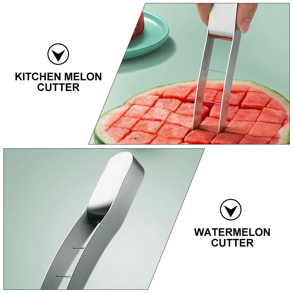 

Watermelon Cutter Stainless Steel Kitchen Fruit Cutting Tool Lightweight Efficient Melon Divider Easy Use Vegetable Tool