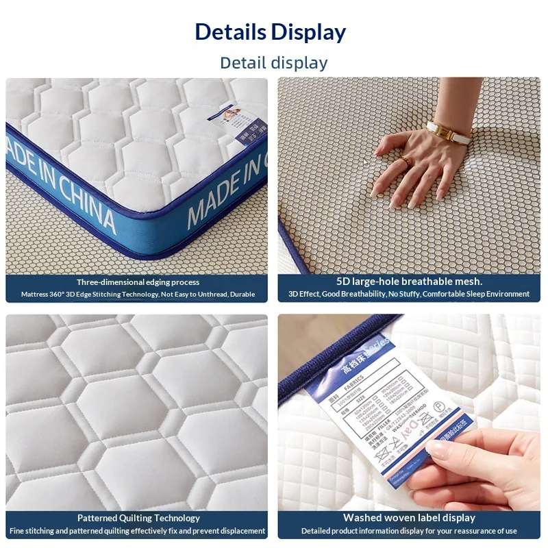 Thick Foldable Memory Foam Latex Mattress Dorm Student Rental Home Guest Floor Sleeping Pad Double Queen Twin Portable White image 3
