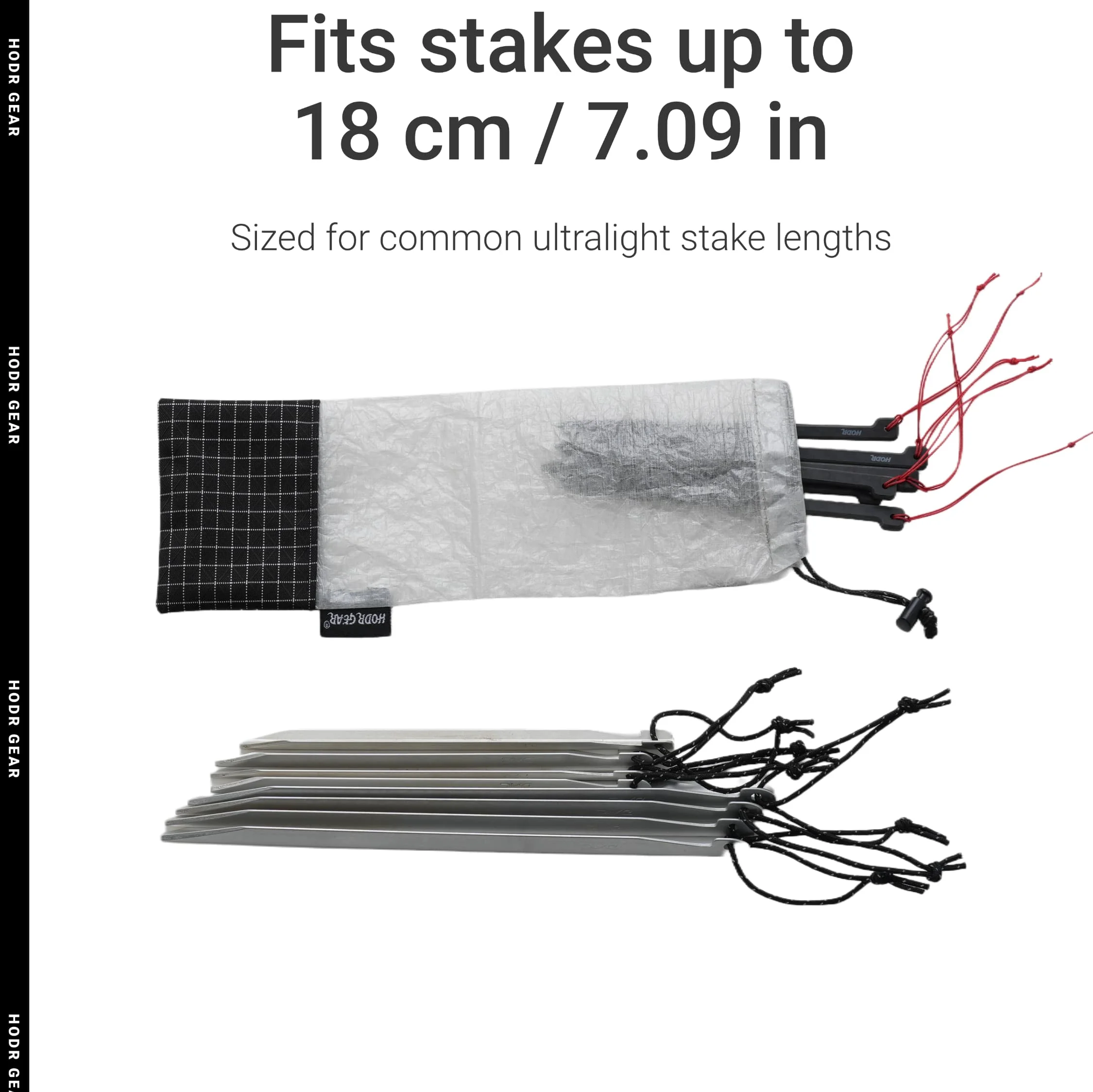 [HODRGEAR] STASHLITE Ultraleichtes Dyneema ® Zeltherdach-Halterungstasche 4,3g aus gemischten Materialien mit verstärkter UHMWPE Gridstop-Basis für Camping – Detail 5