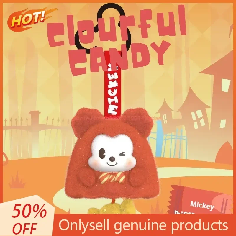 Caja ciega de juguete, familia de Mickey, caramelo colorido, caja ciega de vinilo, colgante, regalos de la serie, colgante de bolsa de regalo de Halloween