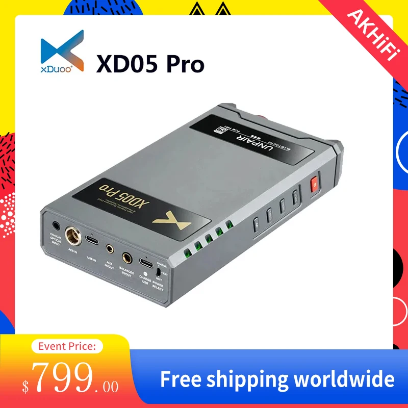 XDUOO XD05 Pro Portable Full Balanced DAC Headphone Amplifier Double Screen 4.4 Balanced USB XMOS XU316 AMP Decoder