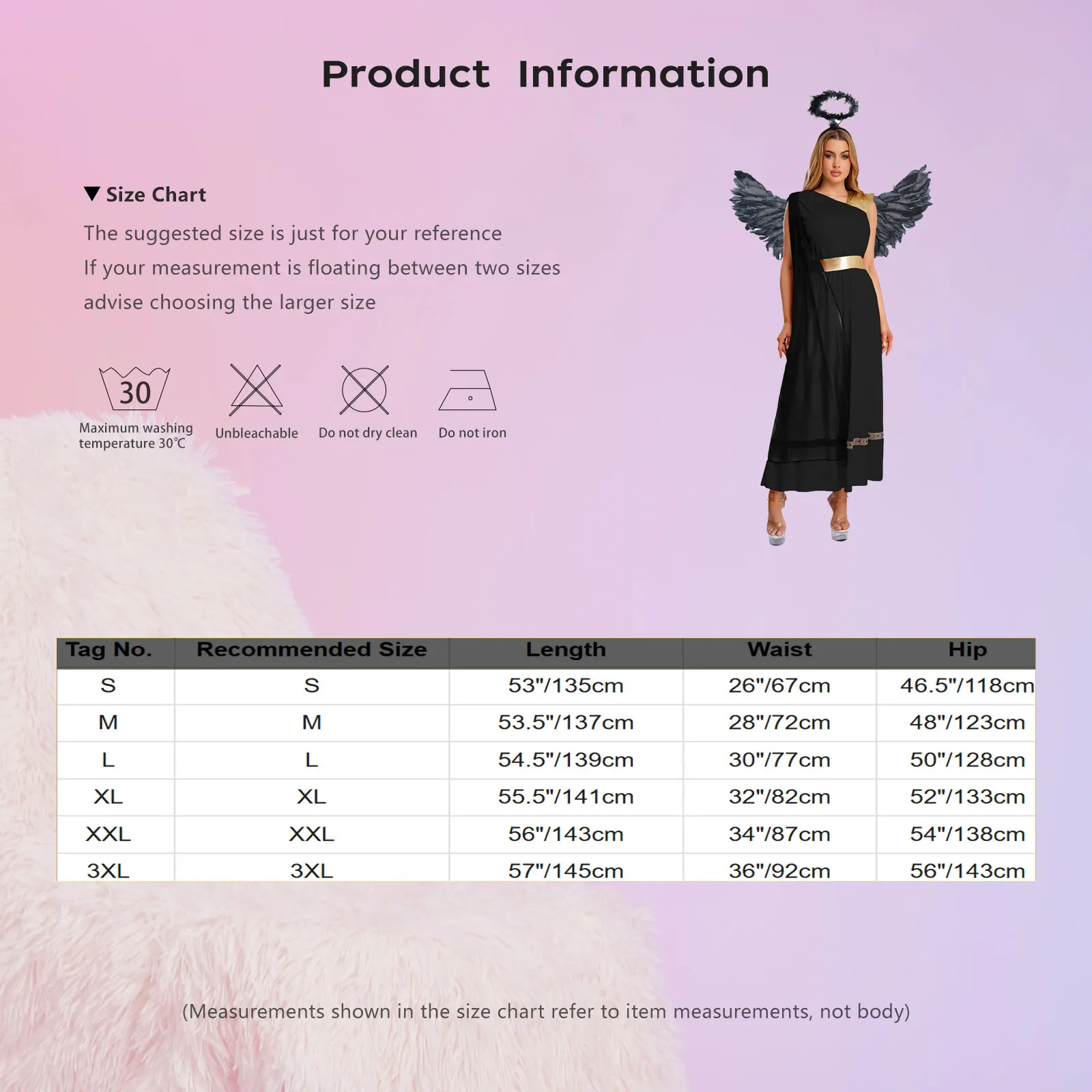 Women Halloween Angel Ancient Greek Cosplay Outfit Sleeveless Trim Tunic Toga Dress with Wings Headwear for Party Princess Sets