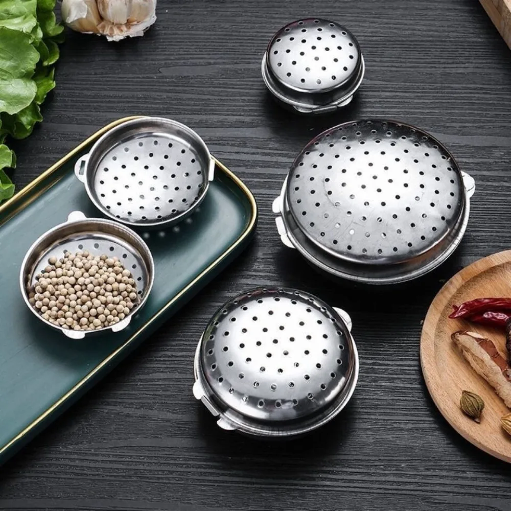 

8/10Pc 304 Stainless Steel Spice Infuser 4 Size Rust-proof Tea Strainer Buckle Design Reusable Seasoning Balls Filter Cooking