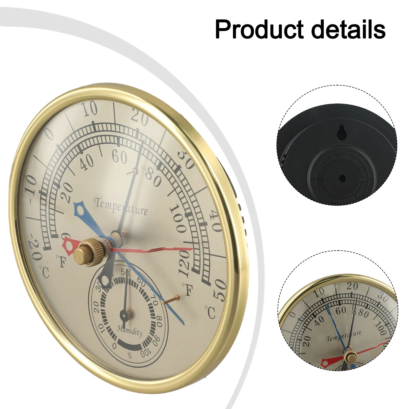 Greenhouse Humidity Monitor Garden Thermometer Greenhouse Indoor Rain-proof Design Simple Design Adjustable Needles