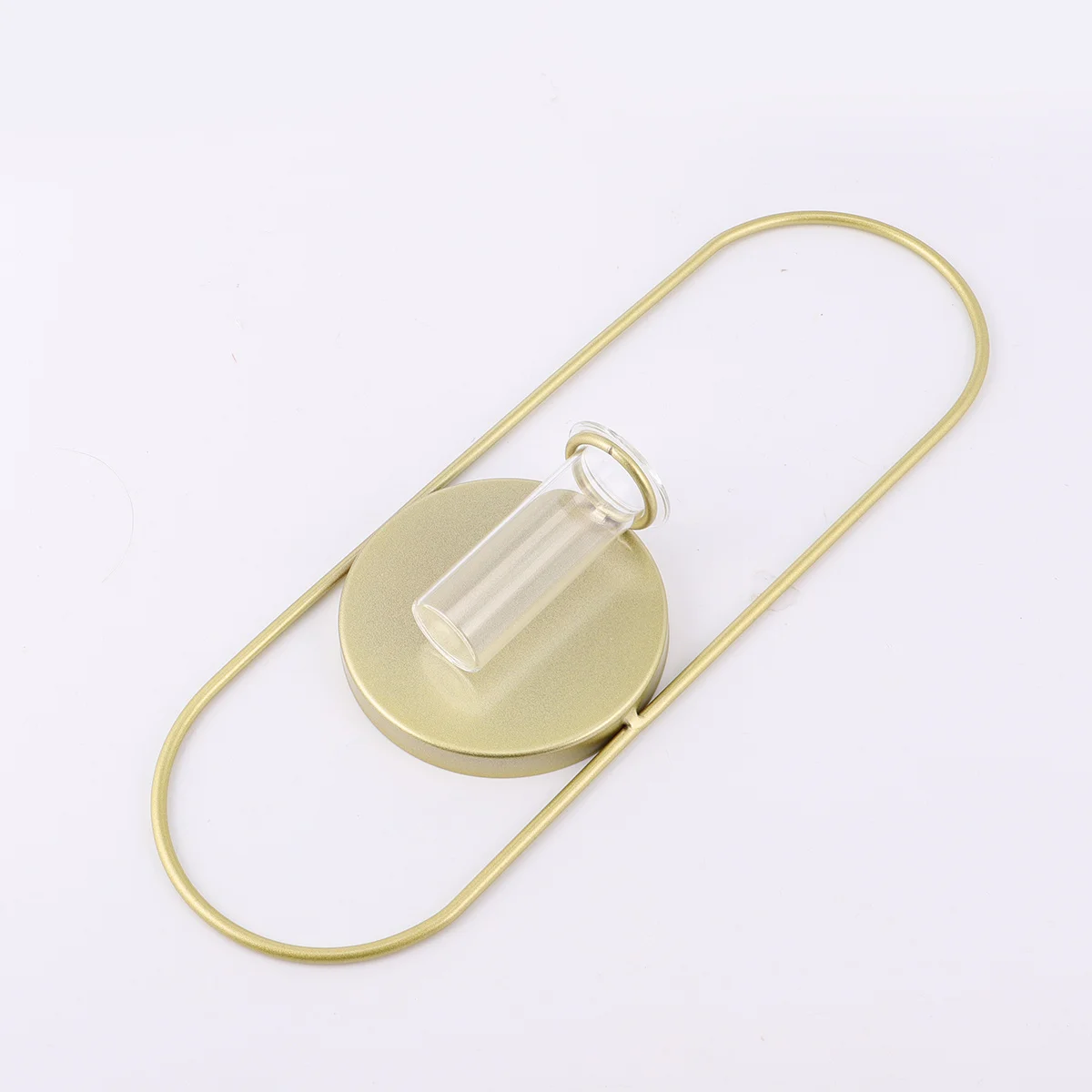 

Gold Oval Wall Candlestick Hanging Sconce Flower Arrangement Decor Easy Install Lightweight Home