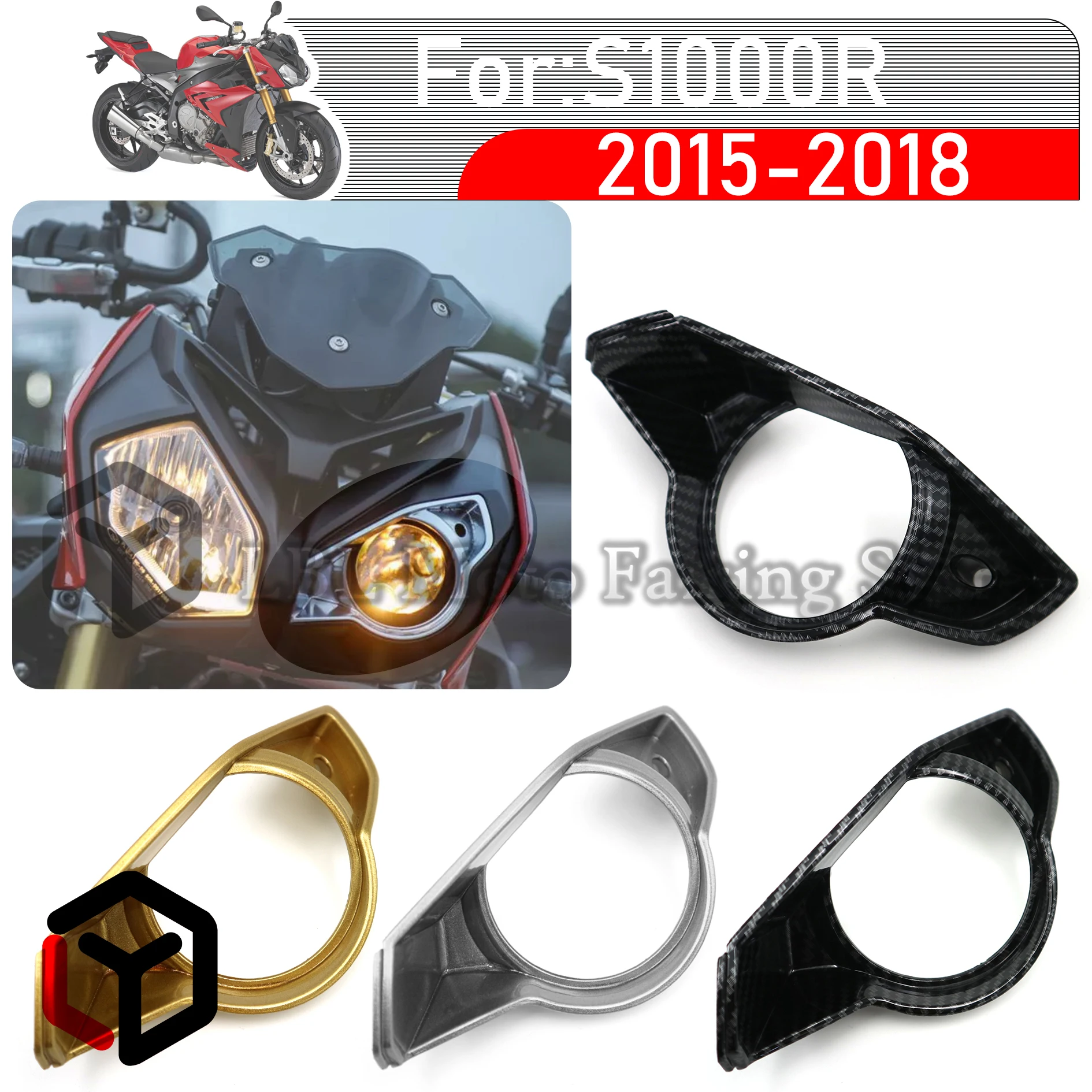 For BMW S 1000R S 1000 R S1000R 2015 2016 2017 2018 Front Left Nose Headlight Surround Fairing Cowling Cover Headlight fairing