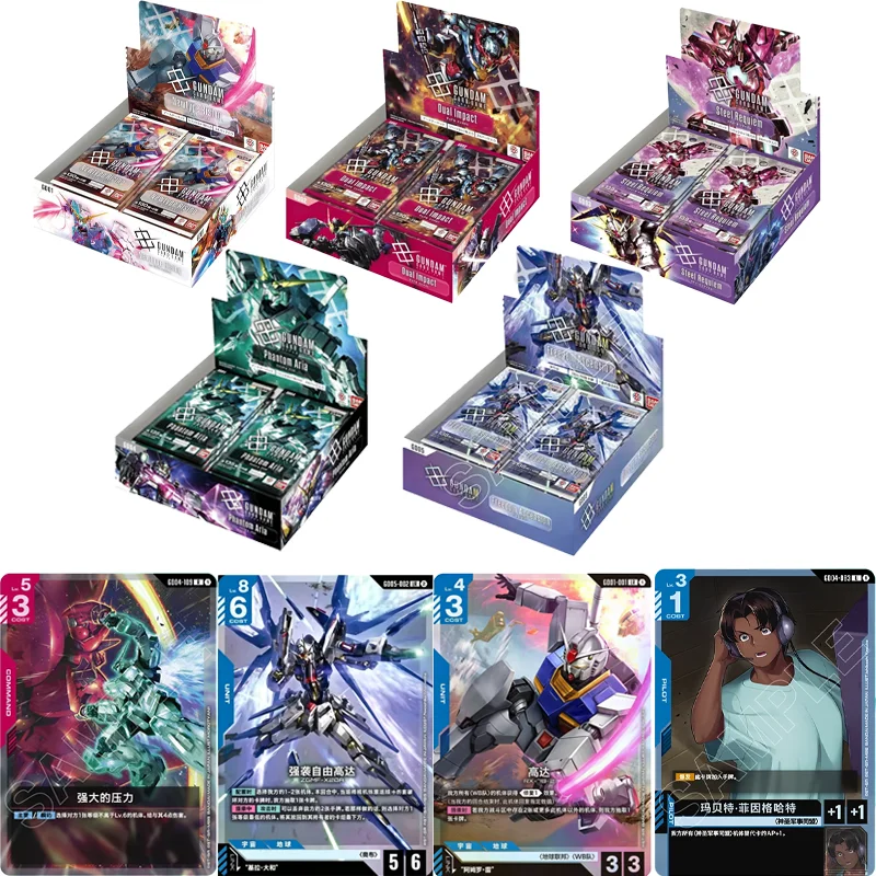 pack-de-cartes-de-combat-gundam-bandai-authentique-phantom-aria-gd04-jeu-de-cartes-de-collection-d'anime-version-chinoise-deck-de-base