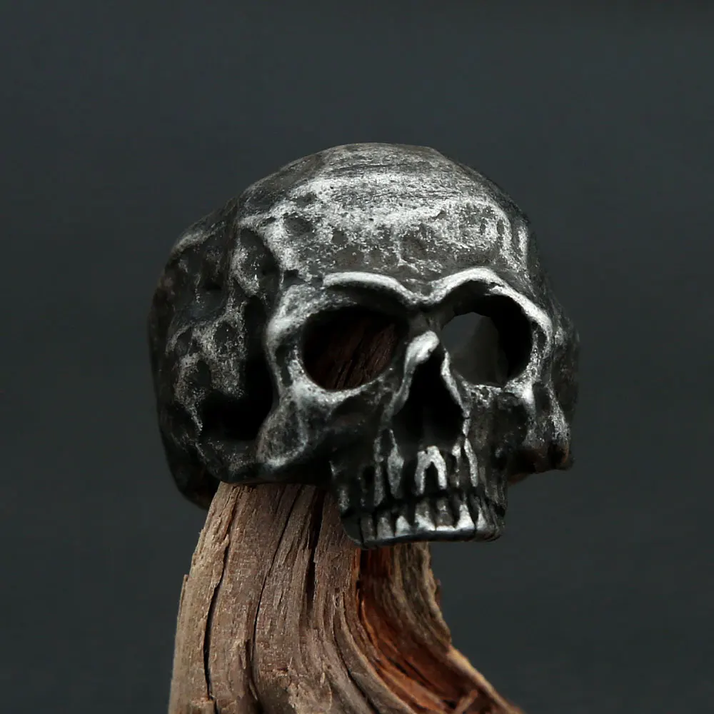 Vintage Skull Ring Punk Biker Motorcycle Band Rings For Men Women 316L Stainless Steel Fashion Jewelry Unique Gifts Wholesale