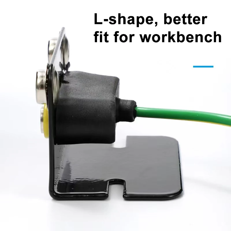 Kaiqu 5 modelo antiestático esd soquete de terra em forma de l 2/3/4/5/7 furos ferramentas antiestáticas profissionais para reparo de fivela de clipe de tomada