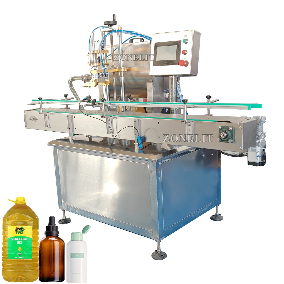 Riempitrice automatica per bottiglie di olio d'oliva con pompa a rotore con servocontrollo automatico