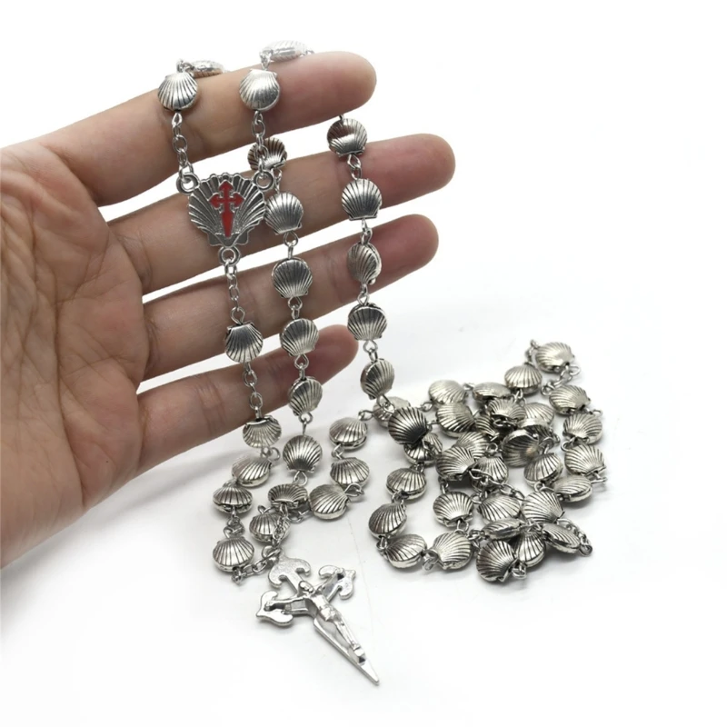 Exquisites Pendant Necklace with Shells Beads Embraces Your Faith Durable Dropsale