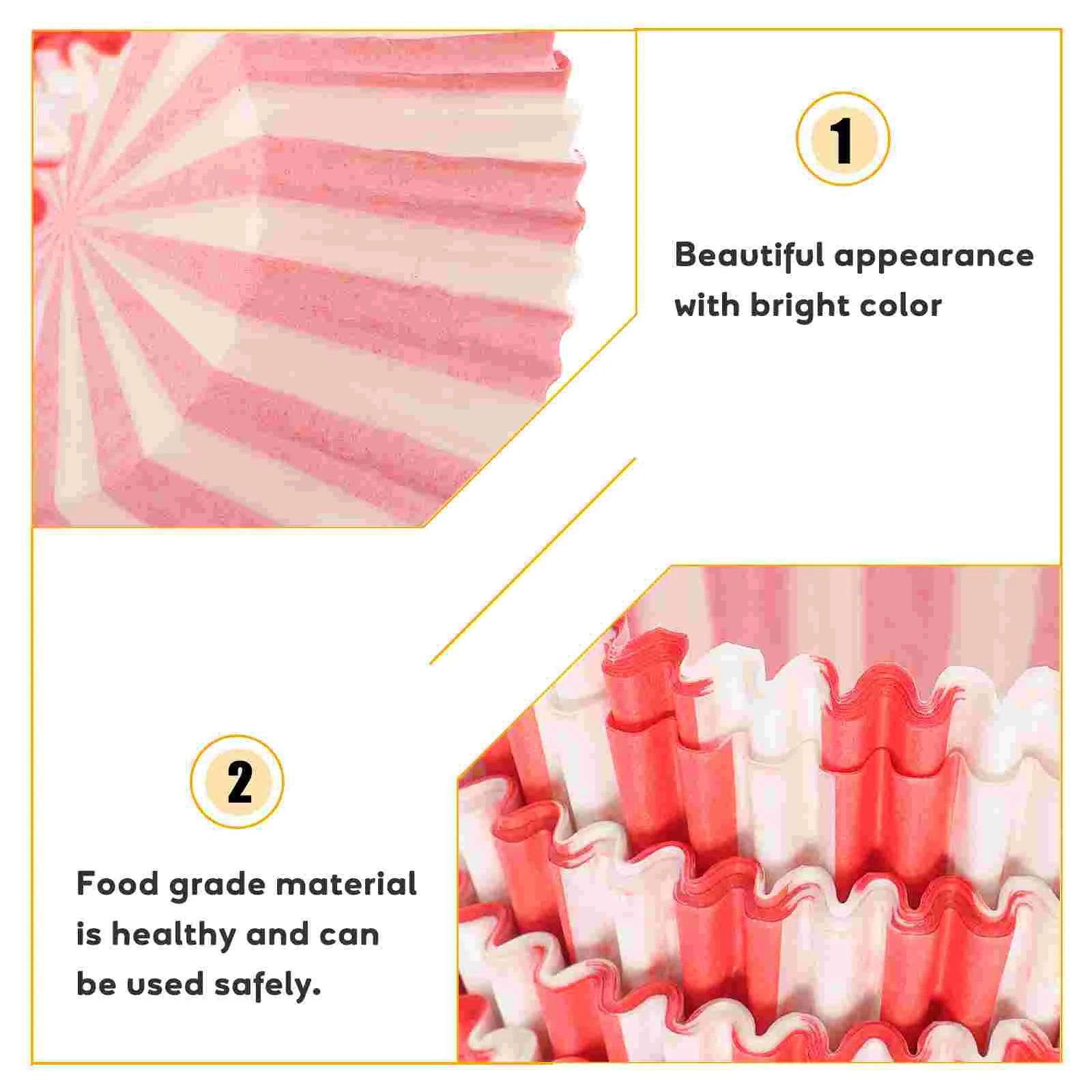 100pcs Stripes Muffins Liners Baking Cake Paper Cups for Home Baking Cupcake Cups Cupcake Liners Cups