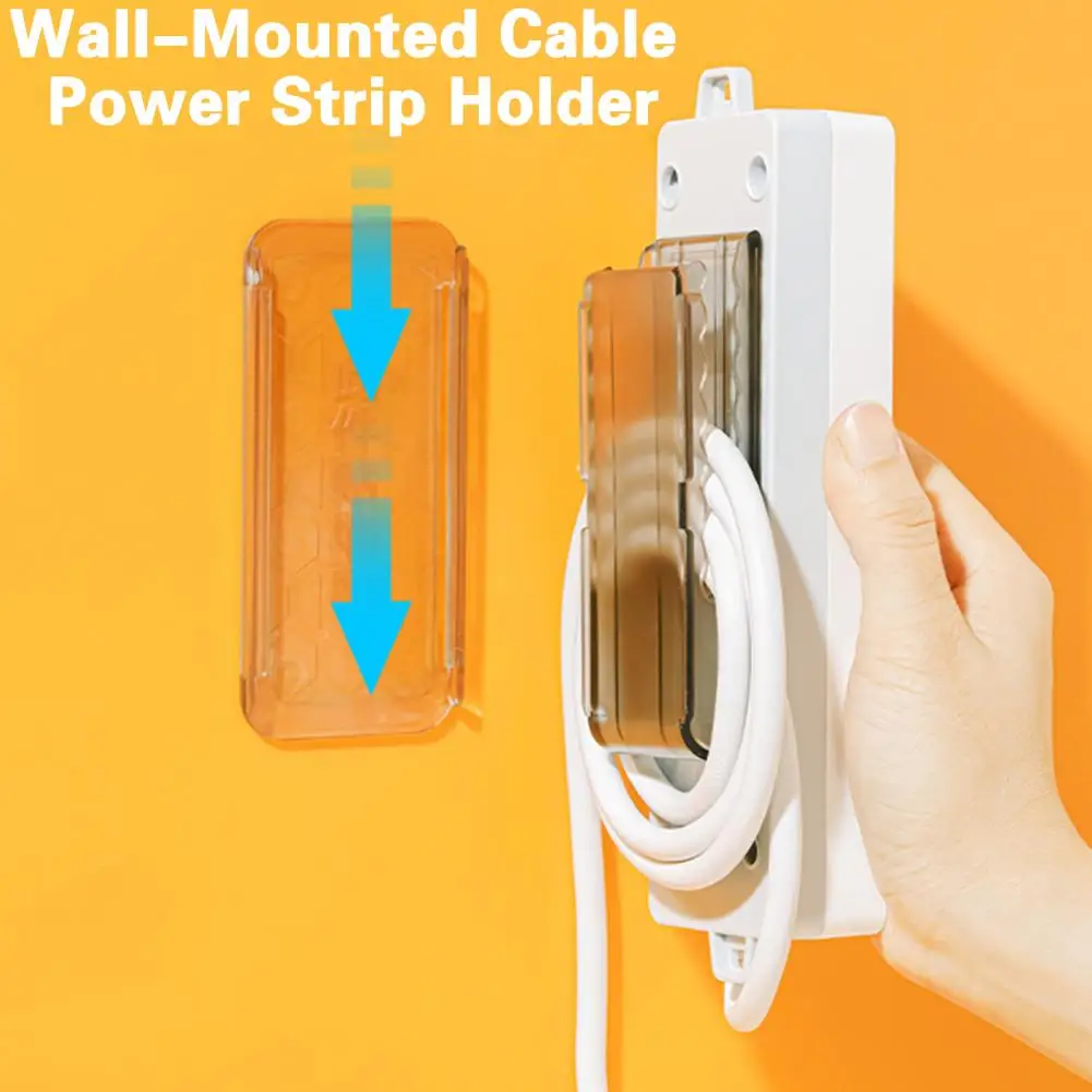 Plug Hanger Transparent Self-Adhesive Socket Rack Punch-free No Traces Socket Organizer Strong Stickness Power Strip Rack