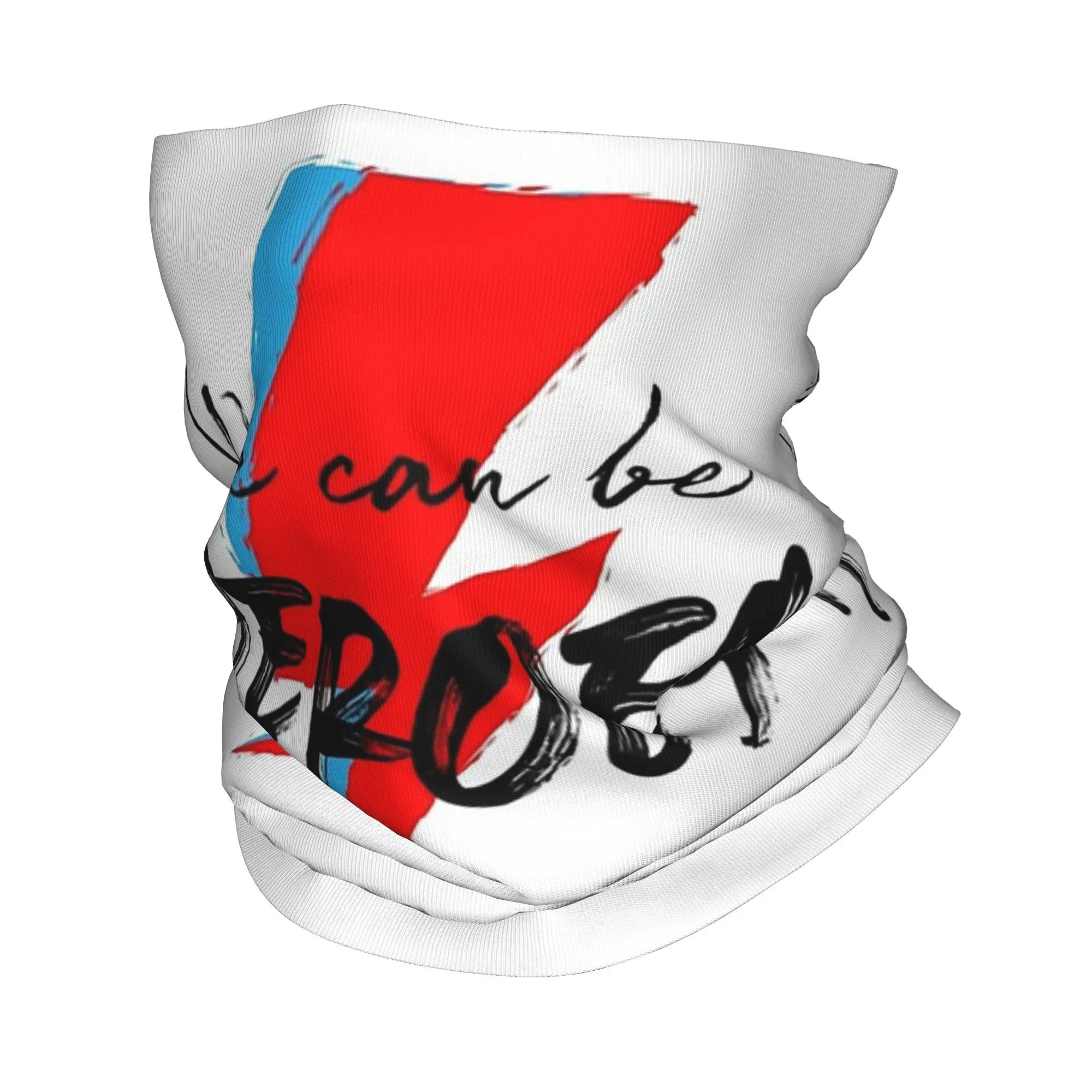 We can be heroes Bowie Bandana Neck Gaiter Printed Face Scarf Multi-use Balaclava Cycling For Men Women Adult Breathable