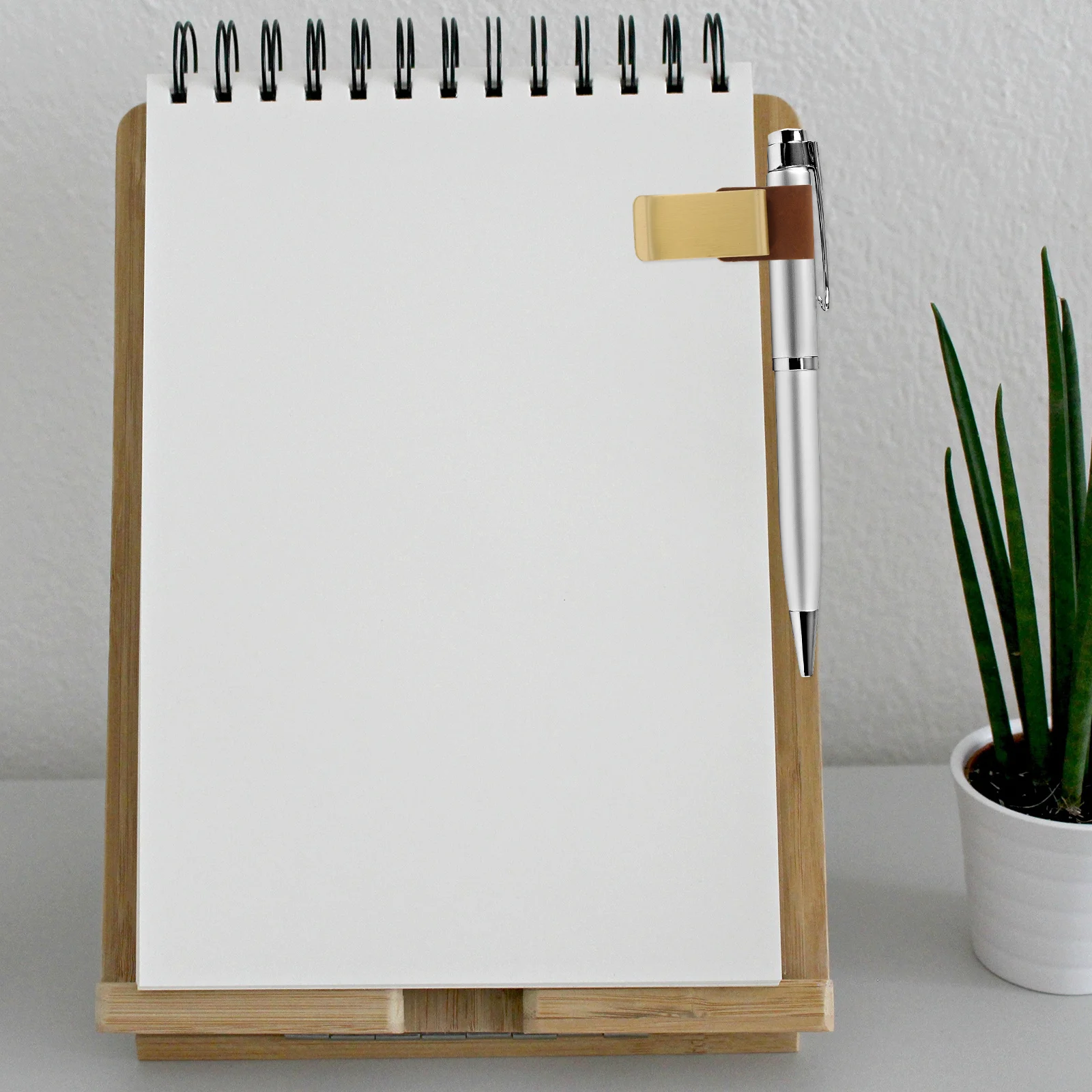 3 個のメモ帳ペンホルダー クリップ付き 本物の牛革合金ペンクランプ 安全な取り外し可能なループ バインダーノートブック鉛筆オーガナイザー用