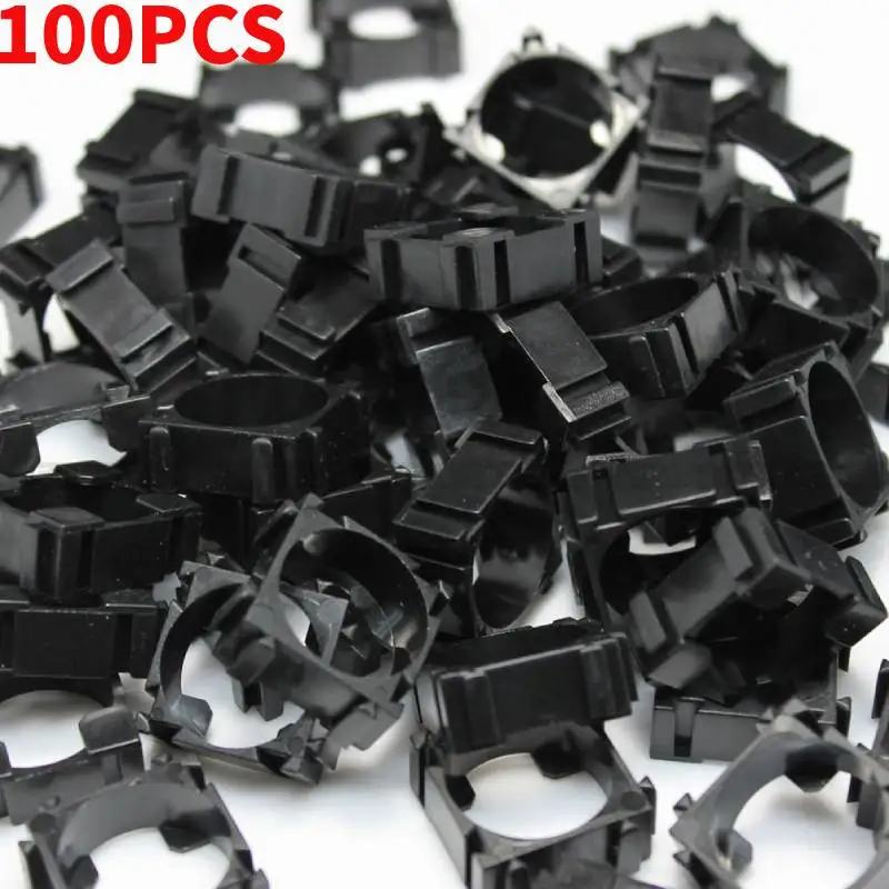 1000-100PCS 18650 Battery Holder Bracket Cylindrical Battery 18650 Li-ion Cell Holder Safety Anti Vibration 18650 Plastic Case